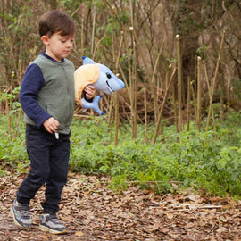 Zebonky Shaan Sharmadillo – 12” Soft Plush Shark and Armadillo Hybrid Animal for Kids - 0