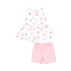 Sailboats Pink Top and Short