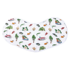 2-in-1 Burp Cloth and Bib: Louisiana - 0