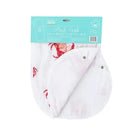 Pink Crab 2-in-1 Burp Cloth and Bib-1