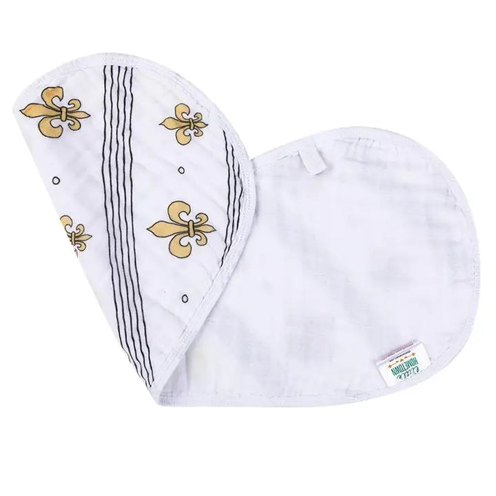 Saints Fleur De Lis Burp and Bib - 0