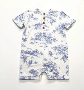 Maison Nola Storyland Toile Bamboo Romper | Blue