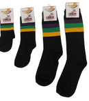 Black Socks with Purple Green Gold Stripes-2