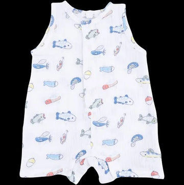 Fishing Lures - Sleeveless Shortie Romper