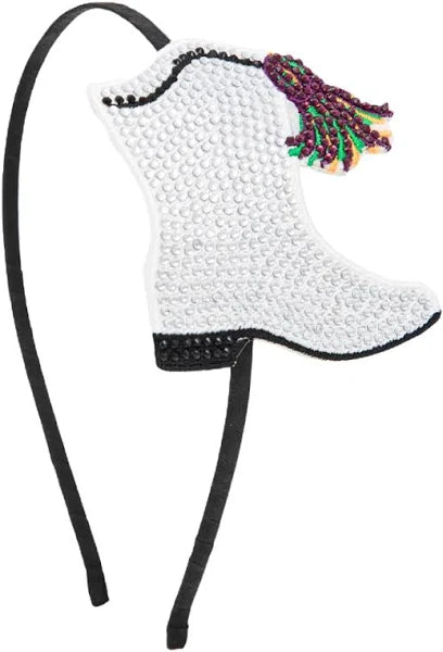 Mardi Gras Marching Boot Rhinestone Headband
