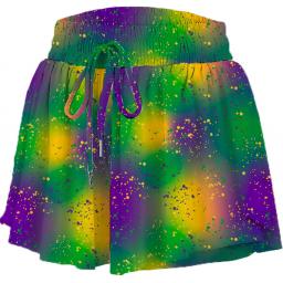 Mardi Gras Shimmer Splatter Butterfly Short