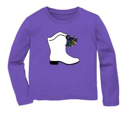 Sequin Boot on Purple Long Sleeve