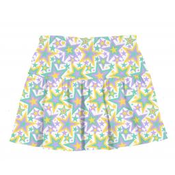 Mardi Gras Stars Pastel Gathered Skort