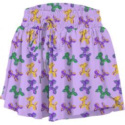Mardi Gras Balloon Dog Butterfly Short