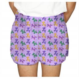 Mardi Gras Balloon Dog Fuzzy Short