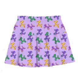 Mardi Gras Balloon Gathered Skort