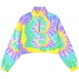 Mardi Gras Tie Dye Crop Top