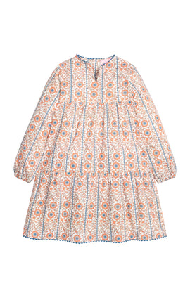 Positano Dress - Verbier Vines Orange