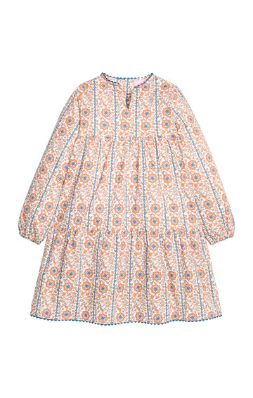 Positano Dress - Verbier Vines Orange