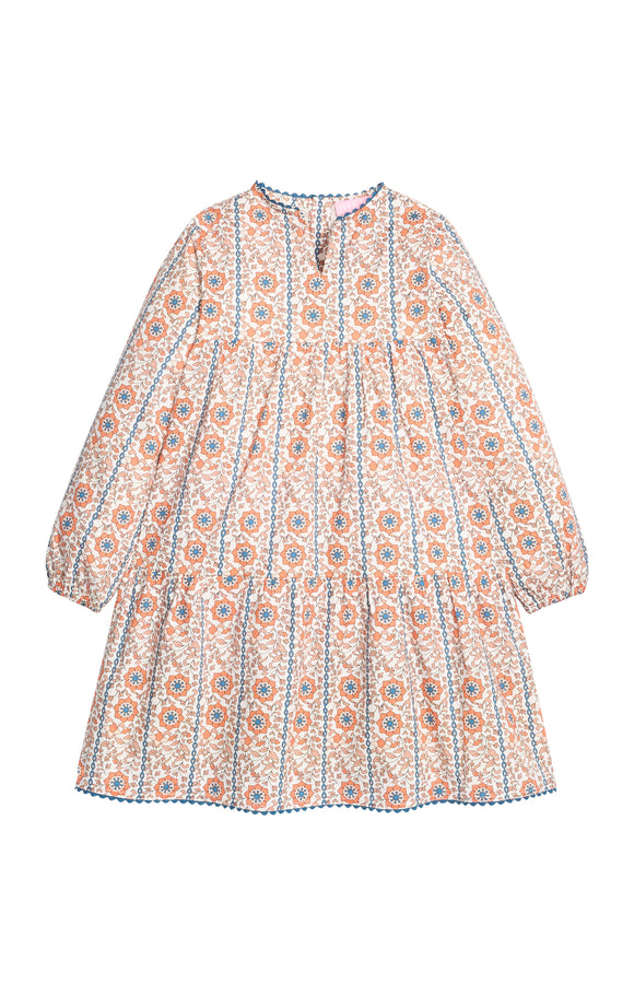 Positano Dress - Verbier Vines Orange
