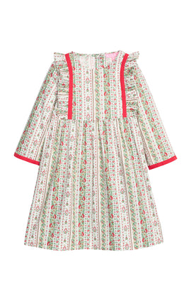 Porto Dress - St Moritz Floral Stripe