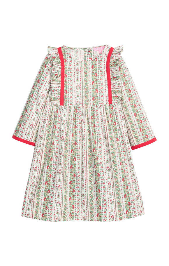Porto Dress - St Moritz Floral Stripe
