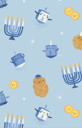 Hanukkah - Blue - 2 Way Zipper Footie - 0