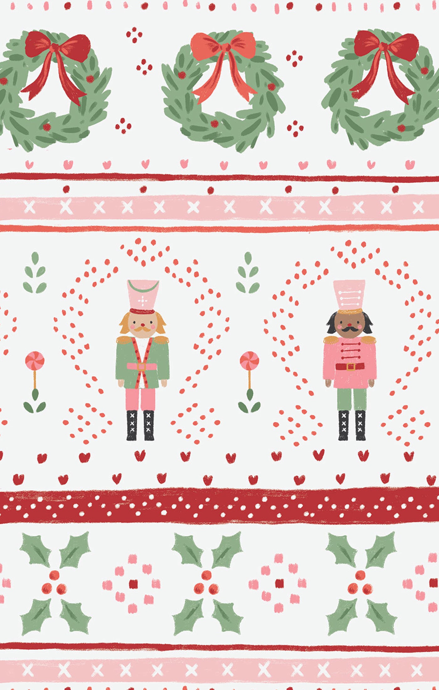 Sugar Plum Fairy - Nutcracker Fair Isle - Pink - L/s Loungewear Set - 0