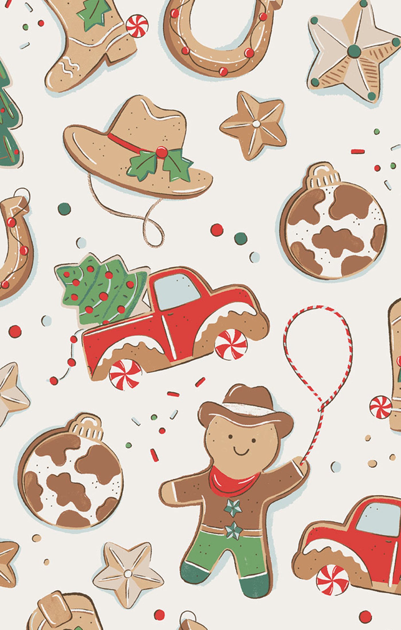 Cowboy Christmas - 2 Way Zipper Footie - 0