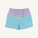 Country club colorblock trunks - lauderdale lavender/turks teal-1