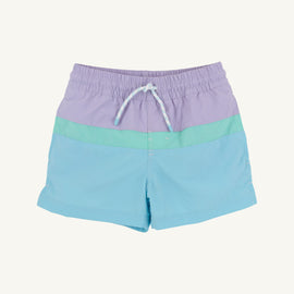 Country club colorblock trunks - lauderdale lavender/turks teal