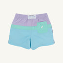 Country club colorblock trunks - lauderdale lavender/turks teal-2