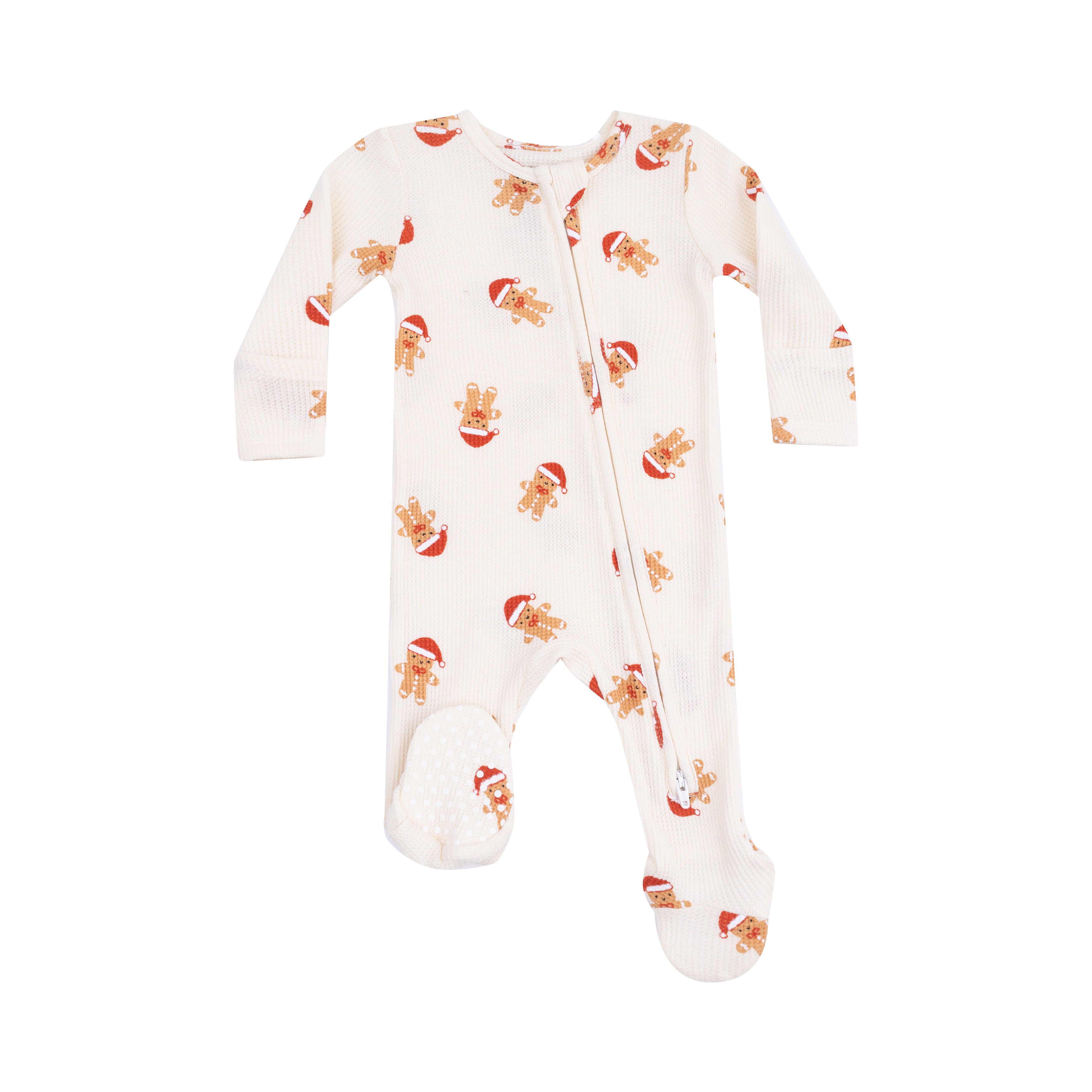 Gingerbread - 2 Way Zipper Footie
