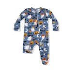 Costumed Ghost Glow in the Dark 2 Way Zipper Footie