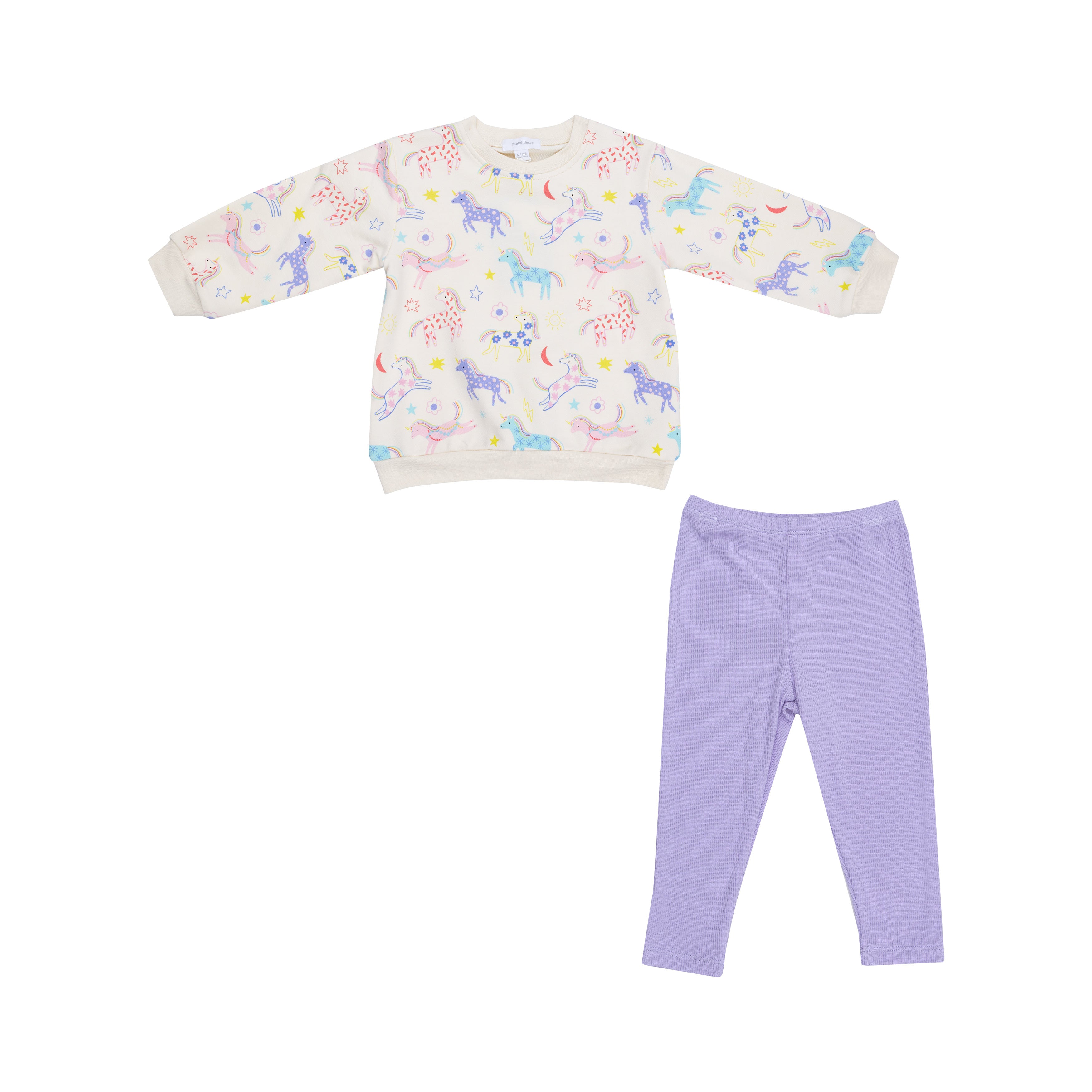 Fun Unicorns Sweatshirt & Rib Legging