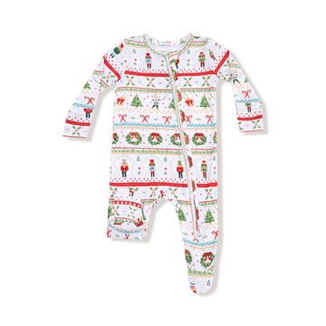Nutcracker Fair Isle - 2 Way Zipper Footie