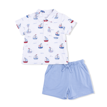 Bubbly Sailboats Blue Set