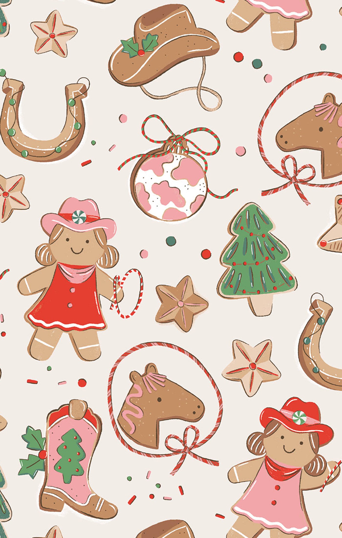 Cowgirl Christmas - 2 Way Zipper Ruffle Back Footie - 0