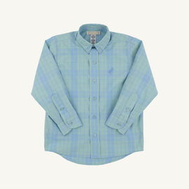 Audubon Park Plaid/Sarasota Sky Deans List Dress Shirt