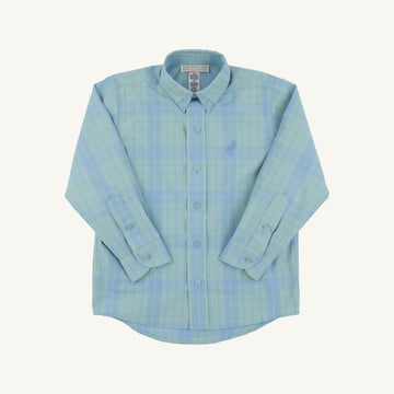 Audubon Park Plaid/Sarasota Sky Deans List Dress Shirt