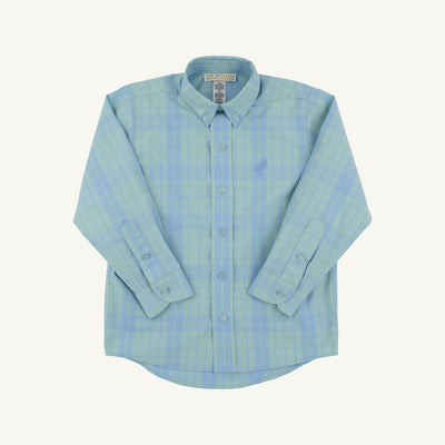 Audubon Park Plaid/Sarasota Sky Deans List Dress Shirt