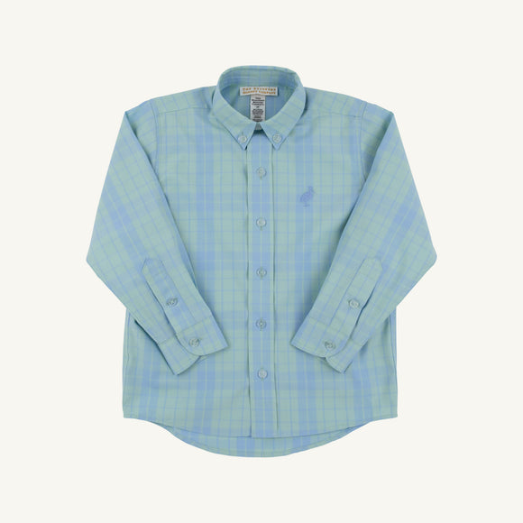 Audubon Park Plaid/Sarasota Sky Deans List Dress Shirt