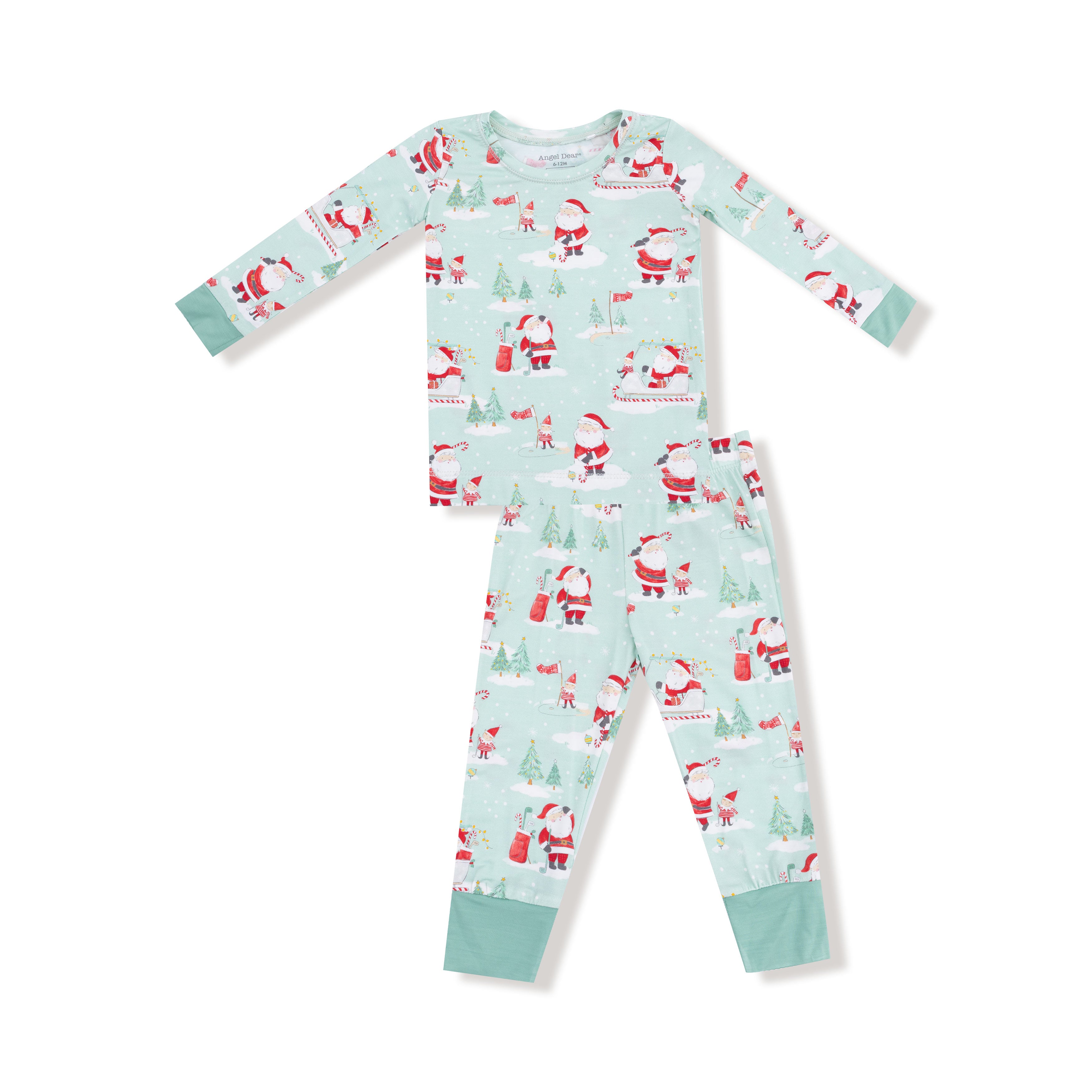 Golfing Santa And Elves - L/s Loungewear Set