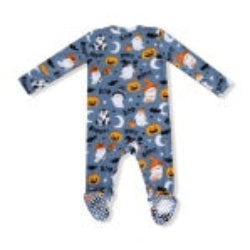 Costumed Ghost Glow in the Dark 2 Way Zipper Footie
