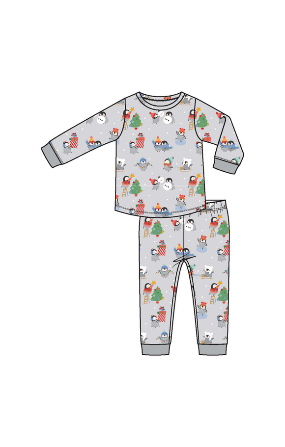 Holiday Penguins - L/s Loungewear Set