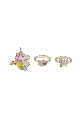 Butterfly & Unicorn Ring Set
