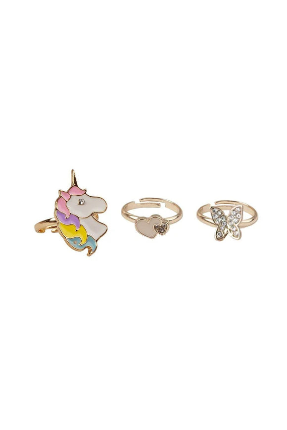 Butterfly & Unicorn Ring Set
