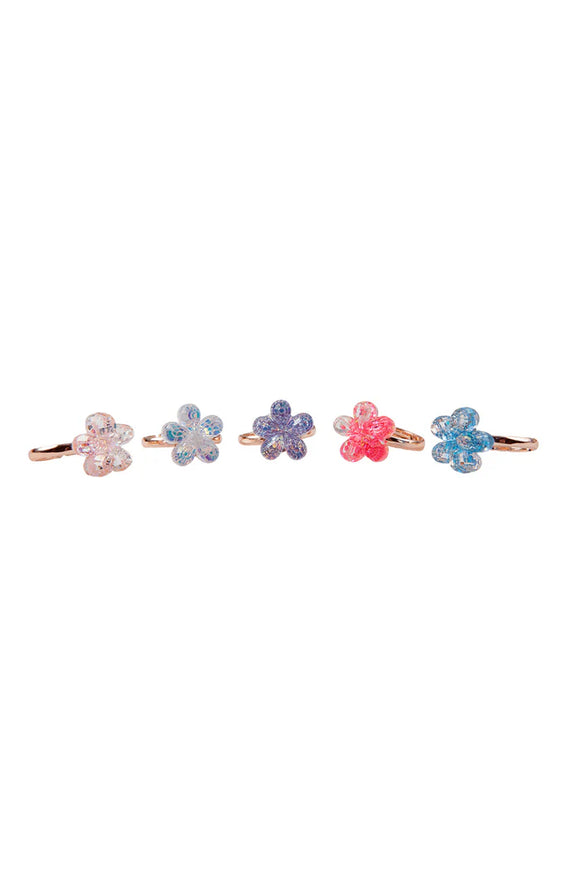 Shimmer Flower Ring Set