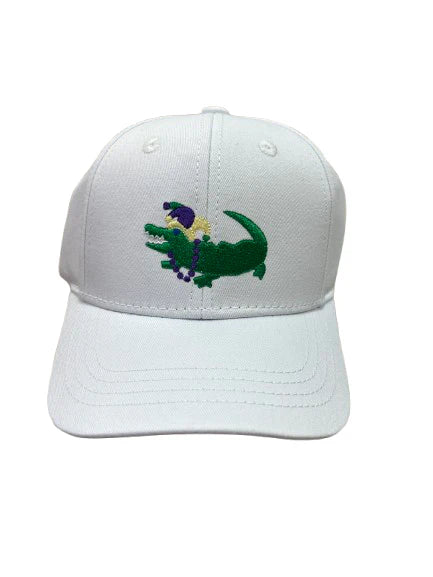 Gator Embroidered White Cap