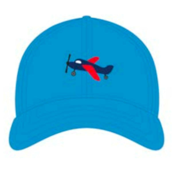 Kids Hat - Airplane on Light Blue