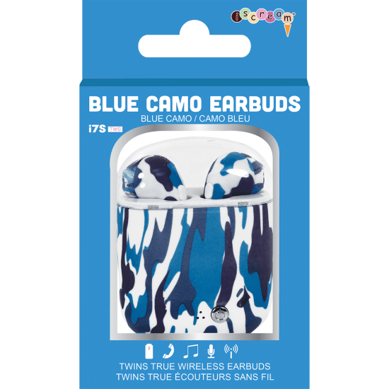 EAR BUDS BLUE CAMO
