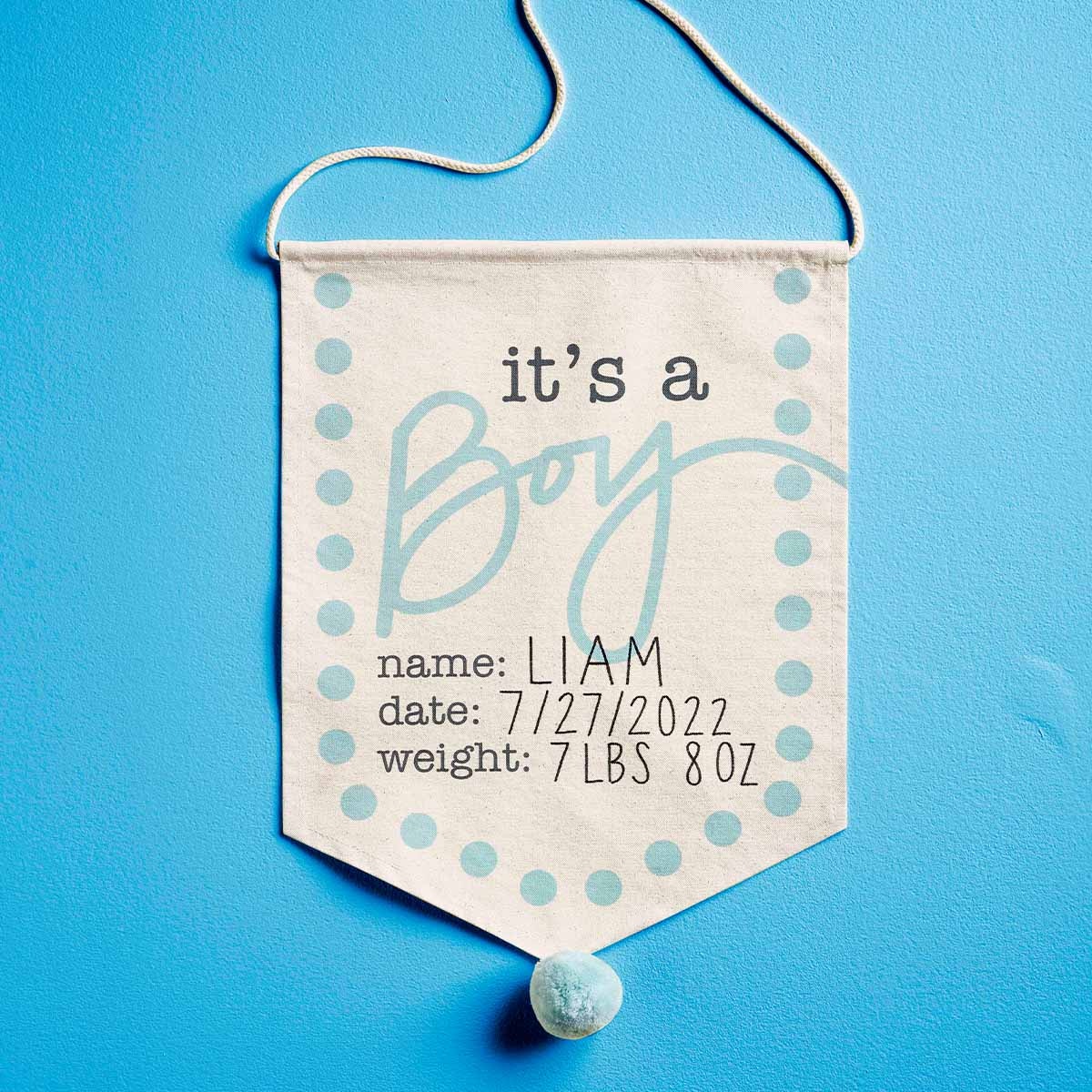 BOY NEW BABY CANVAS SIGN - 0