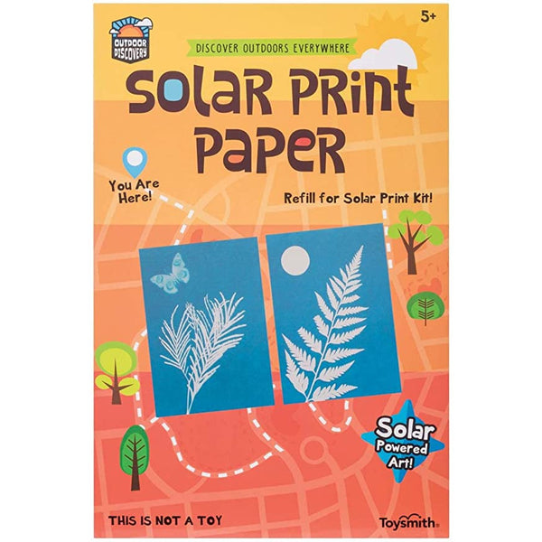 Toysmith Outdoor Discovery, Solar Print Paper, Refill for Solar Print Kit, For Boys & Girls Ages 5+