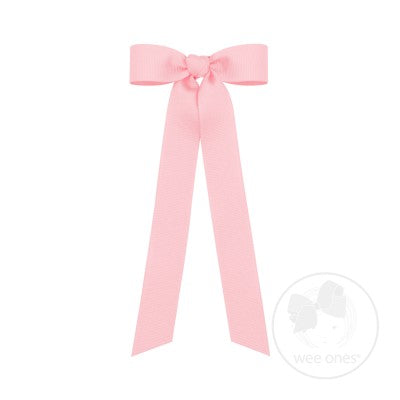 Buy lt-pink Mini Grosgrain Bowtie with Streamer Tails