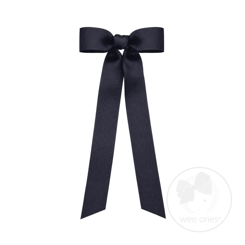 Buy navy Mini Grosgrain Bowtie with Streamer Tails